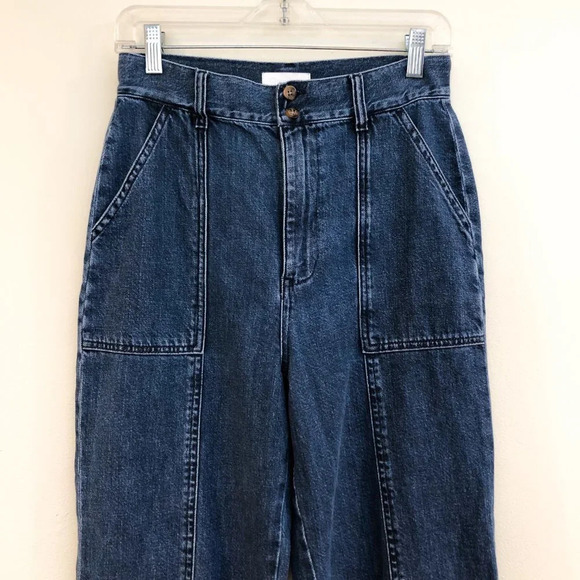 Boyish The Nico Straight Leg Baggy High Rise Cinched Bohemian Denim Jeans 26 - Picture 5 of 14